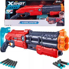 Pistola X-Shot Rifle Escopeta Zuru 1172 Vigilante Roja