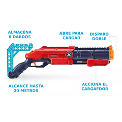 Pistola X-Shot Rifle Escopeta Zuru 1172 Vigilante Roja en internet
