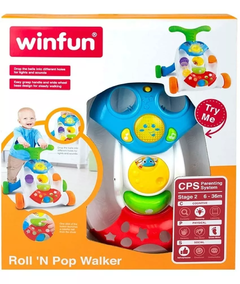 Andador Caminador Roll ´N Pop Walker Winfun Con Luz y Sonido Actividades - tienda online