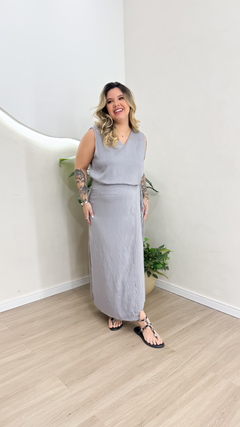 Vestido Joana - cinza - comprar online