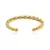 Bracelete Regulável Fio Torcido Banhado em Ouro 18k