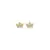 Brinco Mini Coroa Cravejada com Micro Zircônias Banhado em Ouro 18k