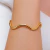 Pulseira Aro de Ondas Banhado em Ouro 18k