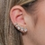 Brinco Ear Cuff Cristal Banhado em ouro 18k