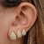Brinco gota cravejado grande com micro zircônias cor cristal Banhado em Ouro 18k - loja online