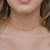 Colar Choker com correntinha singapura média Banhado em ouro 18k
