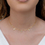 Colar Choker Navetes e Zircônias Banhado em Ouro 18k