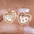 Colar gargantilha com corrente fita e pingente relicário de coração com grafia LOVE cravejado Banhado em ouro 18k - comprar online