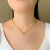Colar Choker Regulável Torcido Banhado em Ouro 18K