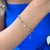 Pulseira Corações Zircônia Cristal Banhado em Ouro 18k - comprar online
