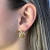 Brinco Argola Trançado Cravejado Banhado em Ouro 18k - comprar online