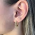 Brinco Argola Bolinhas Lisas Cravejada Banhado em Ouro 18k - comprar online