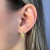 Brinco Folha Cravejada Zircônias Banhado em Ouro 18k - comprar online