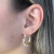 Brinco Argola Grande Corações Zircônias Cravejado Banhado em Ouro 18k - comprar online