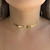 Colar Choker Fita Borboletas Central Banhado em Ouro 18k - comprar online