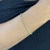 Pulseira Riviera Mini Elástico Banhado em Ouro 18k
