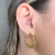 Brinco Argola Dois Fios Torcido Grande Banhado em Ouro 18k
