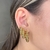 Brinco Argola Dois Fios Torcido Média Banhado em Ouro 18k - comprar online