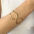 Bracelete Rígido Curvado Banhado em Ouro 18k