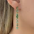 Brinco Cascata Zircônias Verde Esmeralda Banhado em Ouro 18k na internet