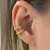 Piercing Fake Fio Duplo Trabalhado Banhado em Ouro 18k - comprar online