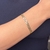 Pulseira Elos Trabalhados Fina Banhado em Ouro 18k