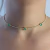 Colar Choker Riviera Pedras Verde Zircônias Banhado em Ouro 18k - comprar online