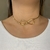 Colar Choker Aro Fino Infinito Banhado em Ouro 18k