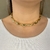 Colar Choker Aro Tubo Amassado Banhado em Ouro 18k