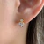 Brinco Zircônia Redonda Coração Banhado em Ouro 18k - comprar online