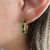Brinco Argola Zircônias Baguetes Banhado em Ouro 18k - loja online