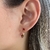 Imagem do Brinco Argola Zircônias Baguetes Banhado em Ouro 18k