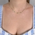 Colar Choker Corações Liso e Vazados Banhado em Ouro 18k