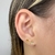 Brinco Mini Ear Cuff Borboleta Lisa e Cravejada Banhado em Ouro 18k