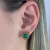 Brinco Círculo Zircônias Color Central Turmalina Banhado em Ouro 18k - comprar online