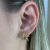 Brinco Joaninha Cravejada Zircônias Banhado em Ouro 18k - comprar online