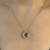 Colar Gargantilha Pingente Círculo Zircônias Cristal Central Rosa Banhado em Ouro 18k na internet