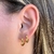 Brinco Argola Lisa Coração tamanho G Banhado em Ouro 18k - comprar online