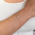 Pulseira Espinha de Peixe Cravejada Banhado em Ouro 18k