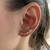 Brinco Ear Cuff Zircônias Baguete Banhado em Ouro 18k - loja online