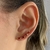 Brinco Ear Cuff Zircônias Baguete Banhado em Ouro 18k na internet