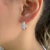Brinco Argola Grande com 3 Fileiras de Zircônia Banhado em Prata 925 - comprar online