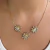 Colar Gargantilha Elo Corrente Flores Central Banhado em Ouro 18k - comprar online