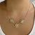 Colar Gargantilha Elo Corrente Flores Central Banhado em Ouro 18k na internet
