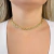 Colar Choker Corrente Elos Duplo Banhado em Ouro 18k