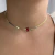 Colar Choker Fita Zircônia Vermelha Central Banhado em Ouro 18k - comprar online