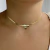 Colar Choker Fita Flor Banhado em Ouro 18k - comprar online