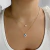 Colar Gargantilha Dupla Olho Grego e Ponto de Luz Banhado em Ouro 18k - comprar online