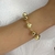 Pulseira Bolas Lisas e Bolas Foscas Banhado em Ouro 18k