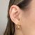 Brinco Argola Grande Baguetes Cristal e Color Banhado em Ouro 18k - Anastásia Joias | Semijoias e Acessórios Finos e Delicados 